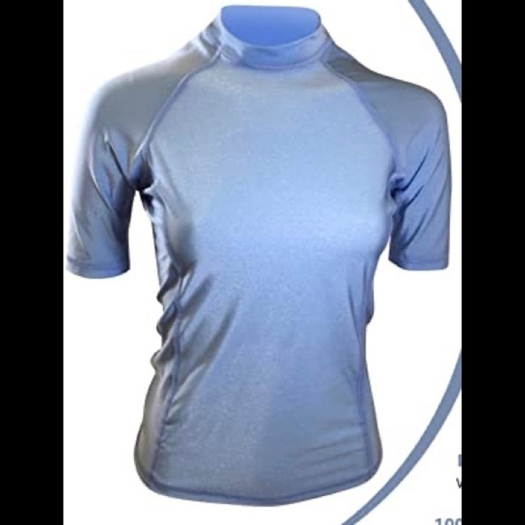 Goddess Rash Guard Light Blue Sun Protection XL Summer Surf Vacation Beach - Picture 1 of 4